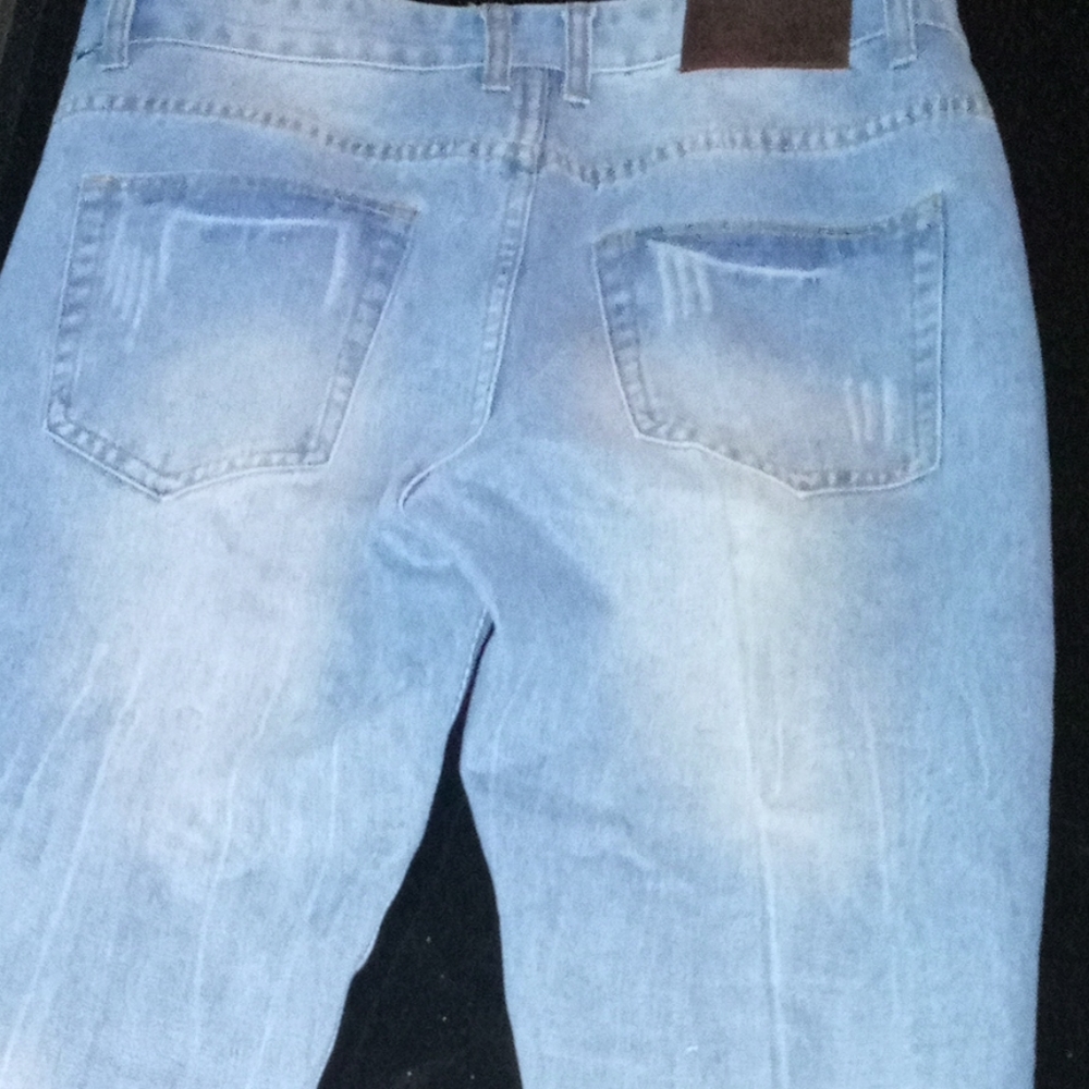 Classic jeans/ Light Blue/ Ripped - Picture 2 of 3